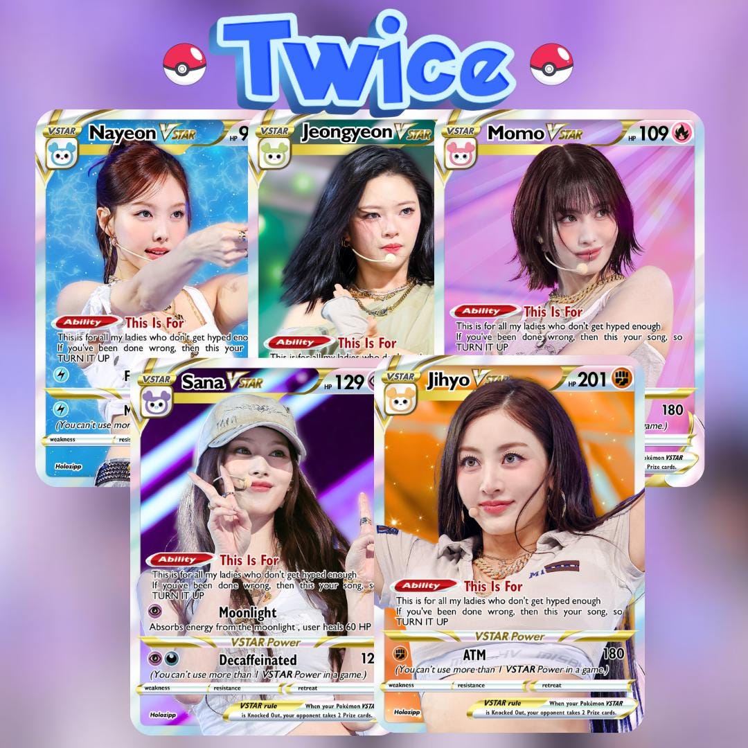 Twice “this is For” Vstar Pokémon Cards Kpop Photocards - Etsy