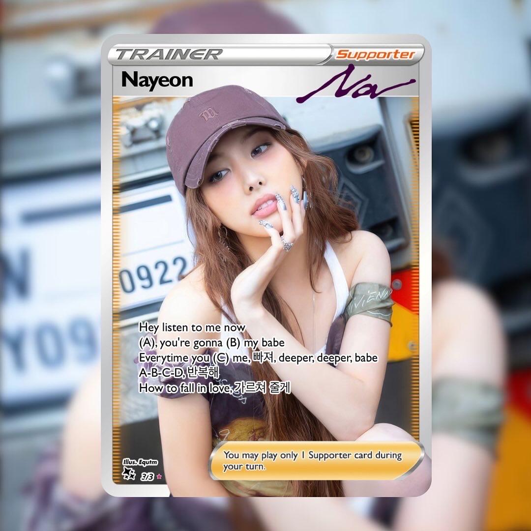 Twice Nayeon Pokémon Cards Kpop Photocards - Etsy