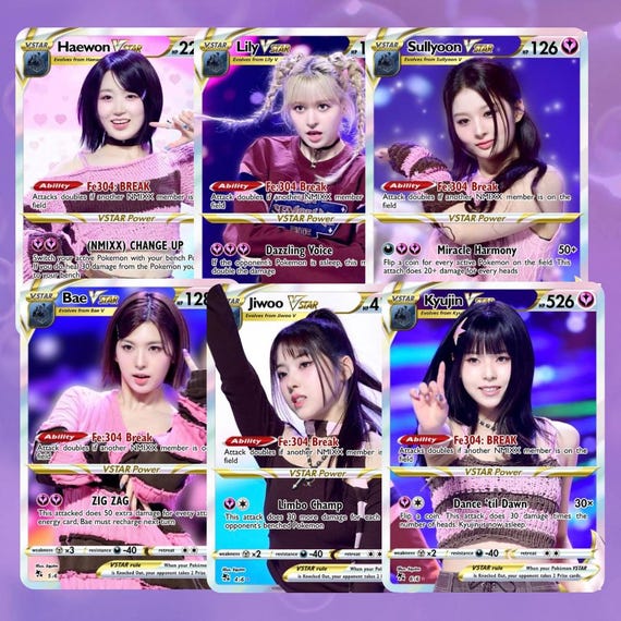 Nmixx Vstar Pokémon Cards Kpop Photocards - Etsy