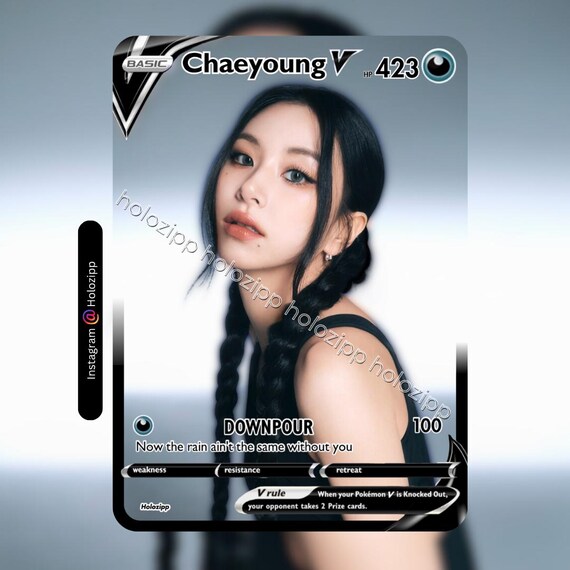Twice Chaeyoung “little Fantasy” Set Pokémon Cards Kpop Photocards