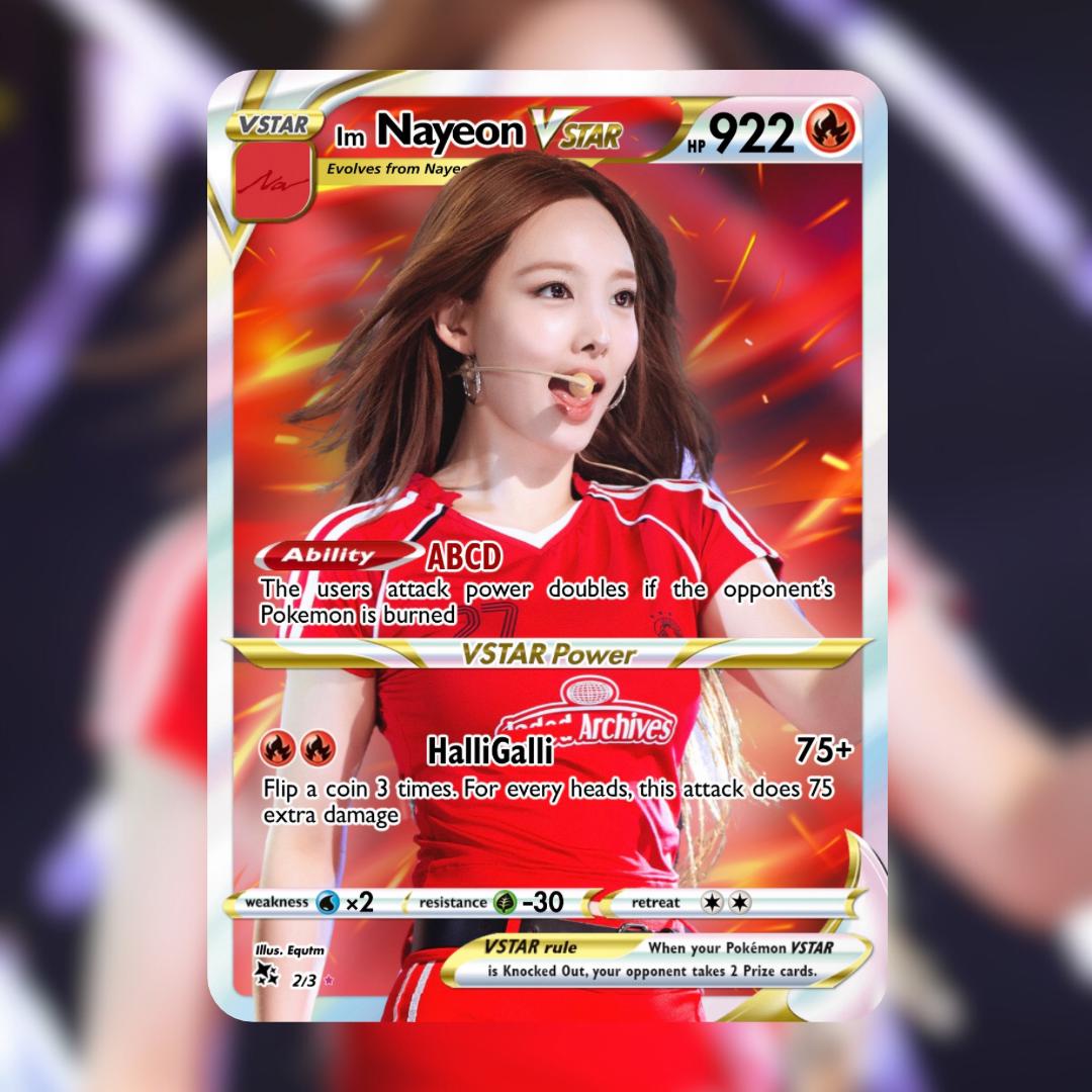 Twice Nayeon Pokémon Cards Kpop Photocards - Etsy
