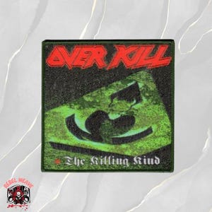 Parches tejidos de OVERKILL2/Parche/Parche de metal/Chaqueta de batalla/Emblema de metal/Parche tejido/Black Metal/Death Metal/Chaqueta de metal