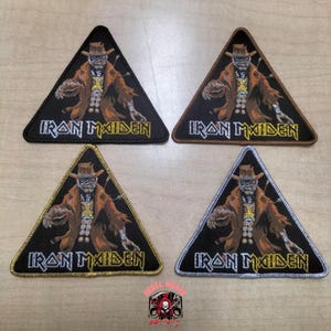 Iron Maiden Embroidered Patch: The Future Past Eddie, Triangle Battle Jacket Patch
