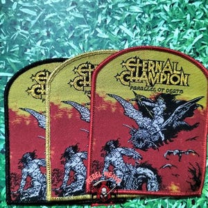 ETERNAL CHAMPION (POD) Parches tejidos/Parche/Parche de metal/Chaqueta de batalla/Emblema de metal/Parche tejido/Black Metal/Death Metal/Chaqueta de metal