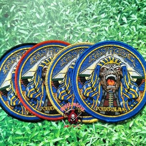 POWERSLAVE Round Woven Patches/Patch/Metal Patch/Battle Jacket/Metal Emblem/Woven Patch/Black Metal/Death Metal/Metal Jacket