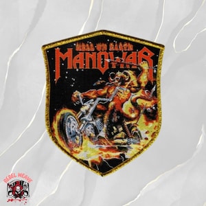 Parches tejidos MANOWAR/Parche/Parche de metal/Chaqueta de batalla/Emblema de metal/Parche tejido/Black Metal/Death Metal/Chaqueta de metal