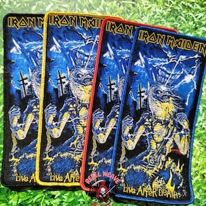 LIVE AFTER DEATH Vertical Stripe Woven Patches/Patch/Metal Patch/Battle Jacket/Metal Emblem/Woven Patch/Black Metal/Death Metal/Metal Jacket