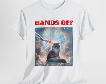 Camiseta "Manos Fuera de Gatos" - Camiseta de protesta, regalo para amantes de los gatos, humor tierno, ropa informal, camiseta con gráficos únicos