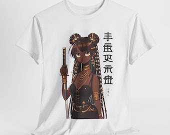 Camiseta unisex de algodón grueso inspirada en el anime, camiseta gráfica para amantes del anime, ropa informal, regalo de cumpleaños, ropa cómoda para el día a día, arte único.