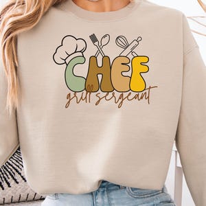 Funny Chef Sweatshirt, Chef Shirt with chef hat, Chef Gifts, Chef Mom, Kitchen clothing, Foodie Gift, Gift for Him, Gift for Her