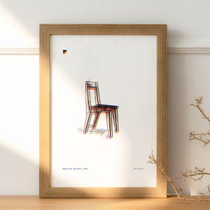 Modell Nr. 666 WSP von Jens Risom | Modernist Stuhl Druck | Mid-Century Kunst | Amerikanischer Modernismus Stil | Digitaler Download | Druckbare Kunst