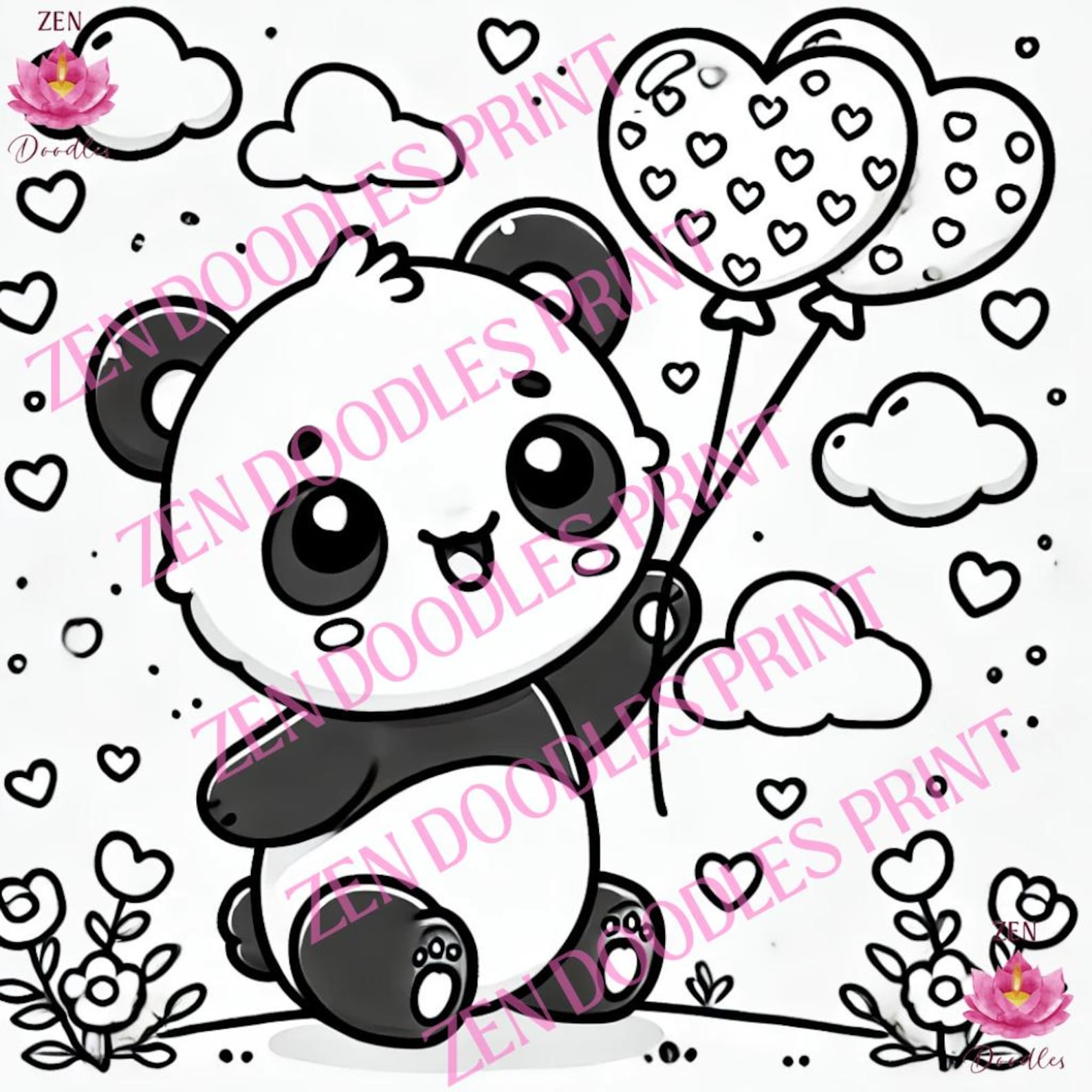 Kawaii Animal Coloring Pages | Cute Digital Coloring Sheets for All