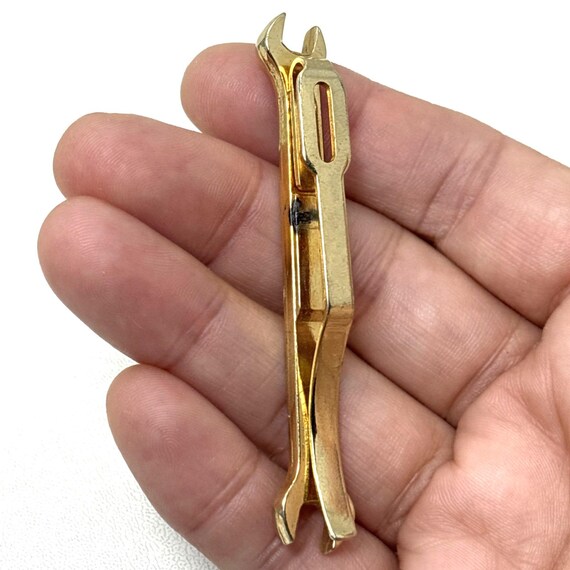 Lot Of 3 Vtg Bonney Tool Company Wrench Spark Plugs Speidel Blue Crown Tie Clip View 3