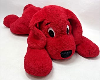 Clifford The Big Red Dog Plush 20" Laying 1997 Scholastic Side Kicks Vintage 90s
