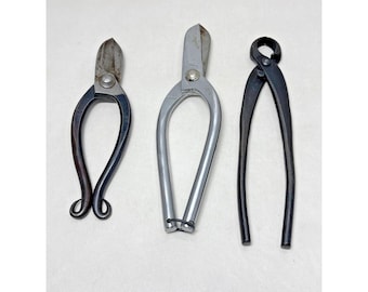 Japan Japanese Bonsai Bonzai Pruning Scissors Shears Mixed Lot Of 3 Vintage