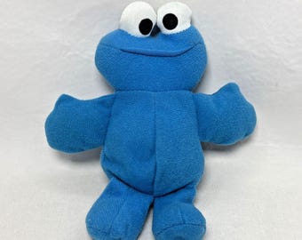 Sesame Street Beans Cookie Monster  Plush Beanie Jim Henson Muppet Tyco 1990s