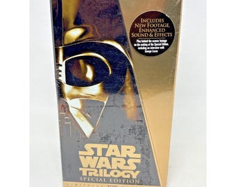 Trilogía de Star Wars (VHS, 1997, Edición especial) Sellada con marca de agua de Fox. Película de los 90.
