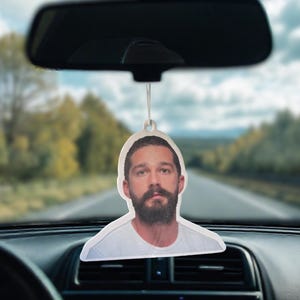 Shia LaBeouf Air Freshener – Funny Car Accessory, Meme Gift, Just Do It Freshener, New Car Scent, Weird Guy Decor