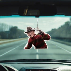 Freddy Krueger Custom Car Air Freshener | Fresh Aura Merch | New Car Scent