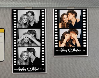 Personalized Couple Photo Car Visor Clip, Drive Safe I Love You Sun Visor, Valentines Day Gift for Boyfriend or Girlfriend, Anniversary Gift