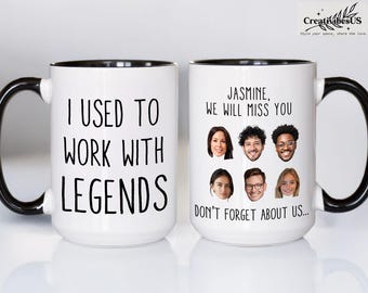 Personalized Retired Coworker Gift, Coworker Retirement Mug, Going Away Gift For Coworker, I Used To Work With Legends, Mug For Retirement