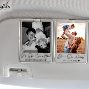 Personalized Unique Gift For Dad, Custom Photo Car Visor Clip, Baby Photo Car Sun Visor, Drive Safe Daddy, 1st Fathers Day Gift For Husband Bild 11