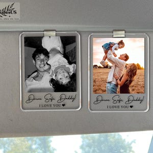 Personalized Unique Gift For Dad, Custom Photo Car Visor Clip, Baby Photo Car Sun Visor, Drive Safe Daddy, 1st Fathers Day Gift For Husband Bild 16