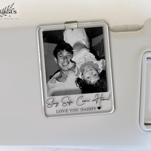 Personalized Unique Gift For Dad, Custom Photo Car Visor Clip, Baby Photo Car Sun Visor, Drive Safe Daddy, 1st Fathers Day Gift For Husband Bild 7