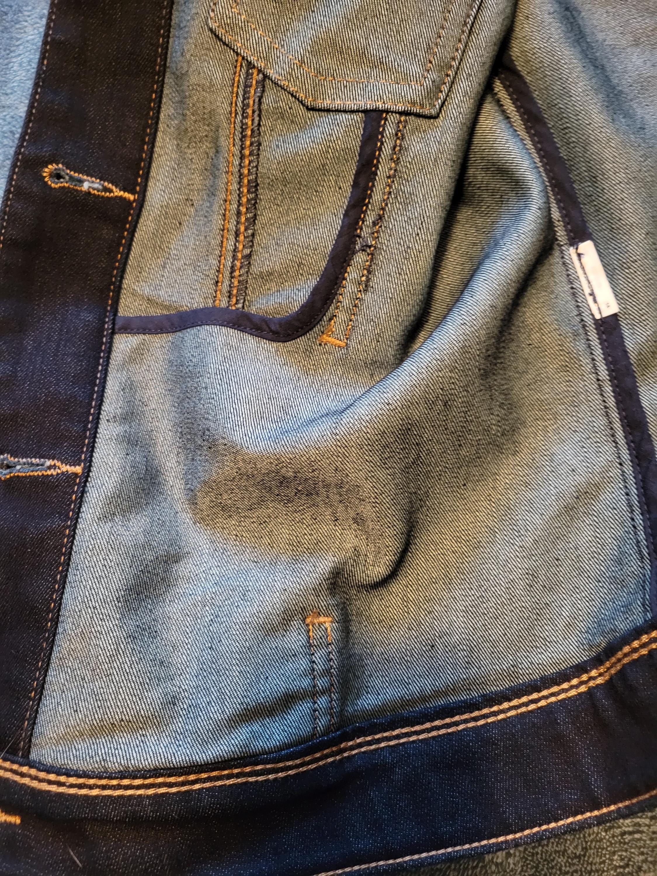 Flame Colored Winged Upcycled Denim Jacket – with Glitter Heart - Thumbnail 6