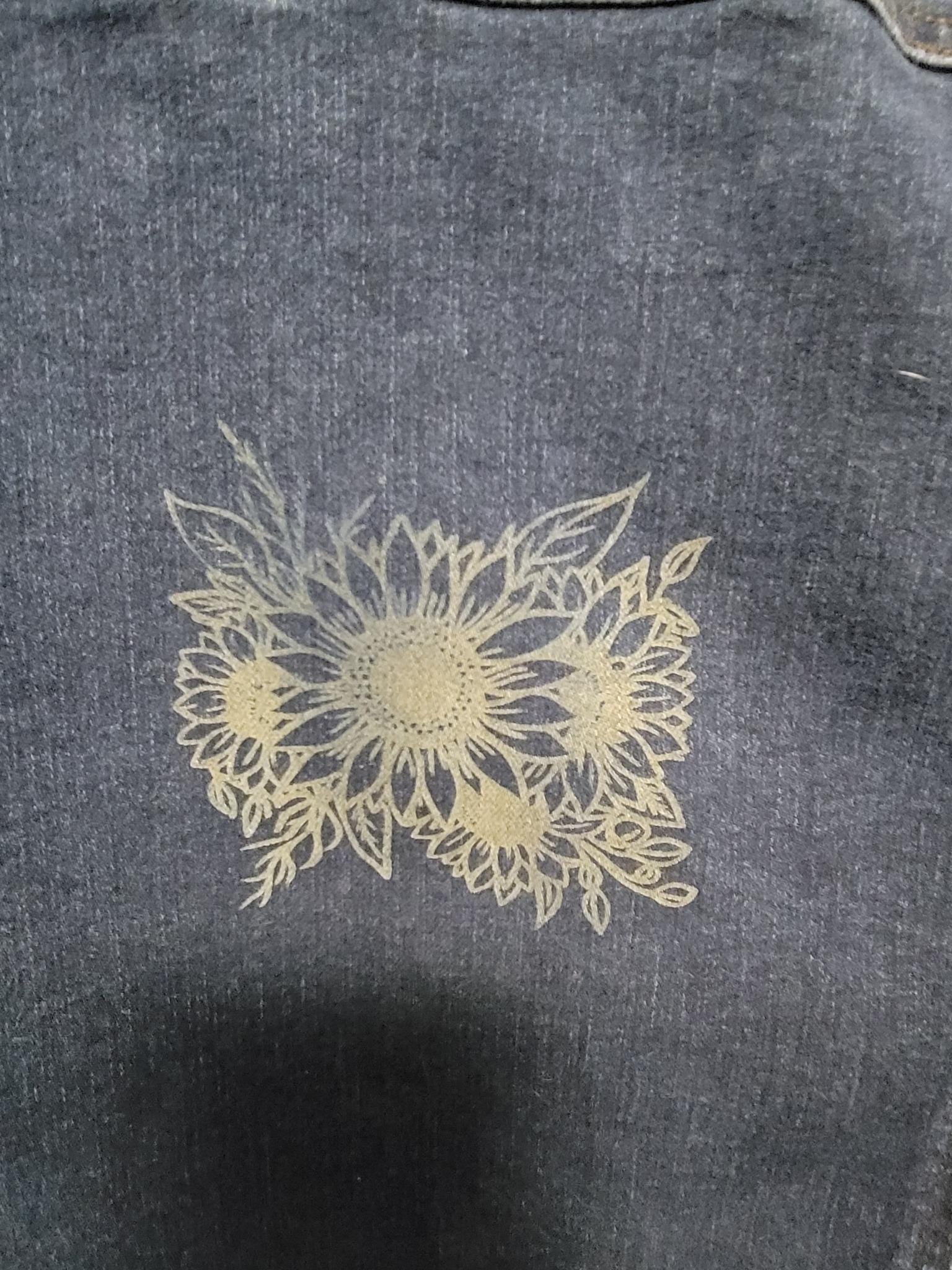 You Need this Laser Engraved Sunflower Jean Jacket! - Thumbnail 5
