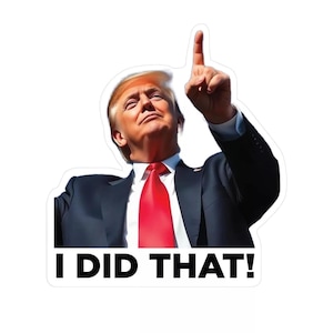 Eu fiz aquele adesivo do Trump, adesivo do Trump, eu fiz isso, Trump, presidente, adesivo da bomba de gasolina, adesivo do preço do ovo