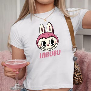 Cute Pinky Labubu PNG, Labubu Doll Lover Clipart, Funny Kids Gift for Girls, Trending Cartoon Character Design File