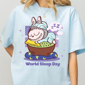 Sleeping Labubu PNG, Labubu Doll Lover Clipart, Funny Kids Gift for Girls, Trending Cartoon Character Design