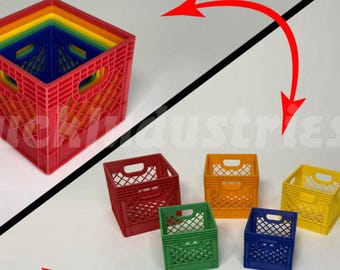 Mini cajas de leche anidadas