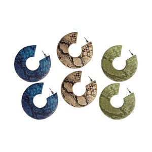 python skin oversized hoops