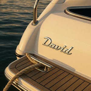 Personalisierte Metall Embleme Zeichen, benutzerdefinierte Name gespiegelt Abzeichen für Auto LKW Boot, Mann Höhle Garage Dekor, Fahrzeugzubehör, Weihnachtsgeschenke