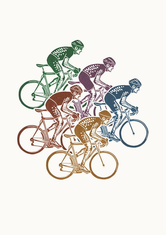 Blue red black yellow green best sale cycling