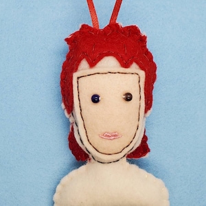 David Bowie Pin Ups, David Bowie handmade felt ornament