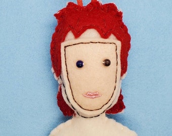 David Bowie Felt Ornament - Pin Ups Album Cover - Handmade