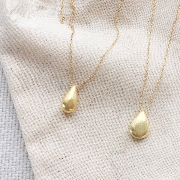 Gold Pendant Necklace, Gold Nugget Necklace, 14k Gold Filled Necklace, Simple Gold Necklace, Sterling Silver Necklace