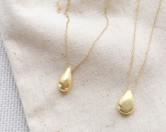 Gold Pendant Necklace, Gold Nugget Necklace, 14k Gold Filled Necklace, Simple Gold Necklace, Sterling Silver Necklace