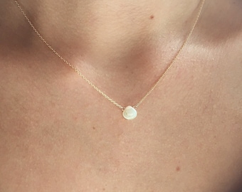 Genuine Opal Necklace, Gold Opal Jewelry, White Opal Necklace, Opal Jewelry for Women, October Birthstone Necklace, Gemstone Necklace