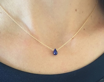 Sapphire Necklace, Blue Sapphire Jewelry, Necklaces for Women, Minimalist Necklace, Birthstone Necklace, September Birthstone Necklace