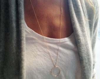 Long Necklaces for Women, Dainty Gold Necklace, Long Gold Necklace, Graduation Necklace, Layered Necklace, Karma Necklace