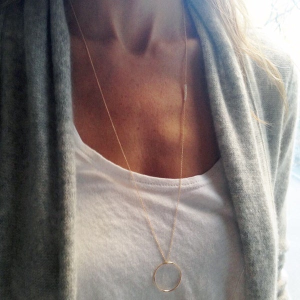 Long Necklaces for Women, Dainty Gold Necklace, Long Gold Necklace, Graduation Necklace, Layered Necklace, Karma Necklace