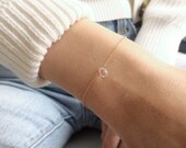 Gold Crystal Bracelet, Crystal Bracelet, April Birthstone Bracelet, Gold Chain Bracelet, Dainty Chain Bracelet, Genuine Crystal Quartz