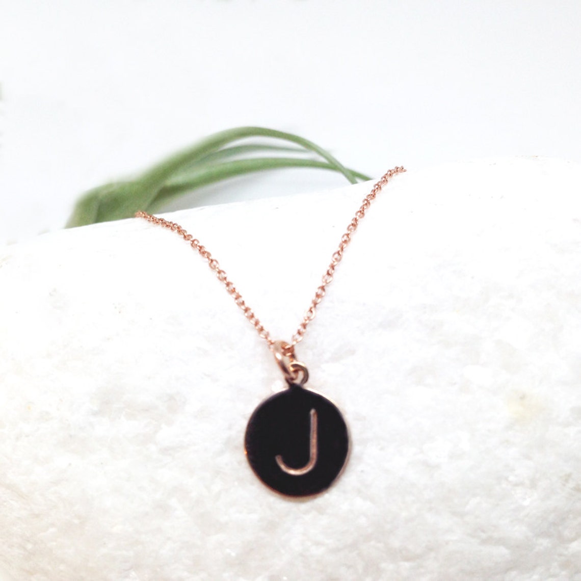 9ct Rose Gold 'H' Initial Adjustable Letter Necklace 38/43cm main image 1