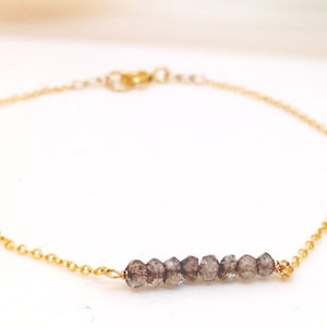Labradorite Bar Bracelet - Gold Labradorite Bracelet - Bar Bracelet - Gold Filled - Minimalist Bracelet - Dainty Bracelet - Bridesmaid Gift