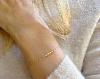 Gold Citrine Bracelet, Citrine Jewelry, Citrine Bracelet for Women, November Birthstone Bracelet, Dainty Bracelet