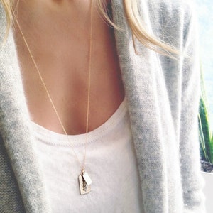Birthstone Personalized Jewelry, Long Necklace for Mom, Necklaces for Women, Gemstone Necklace, Birthstone Initial Necklace, Charm Necklace